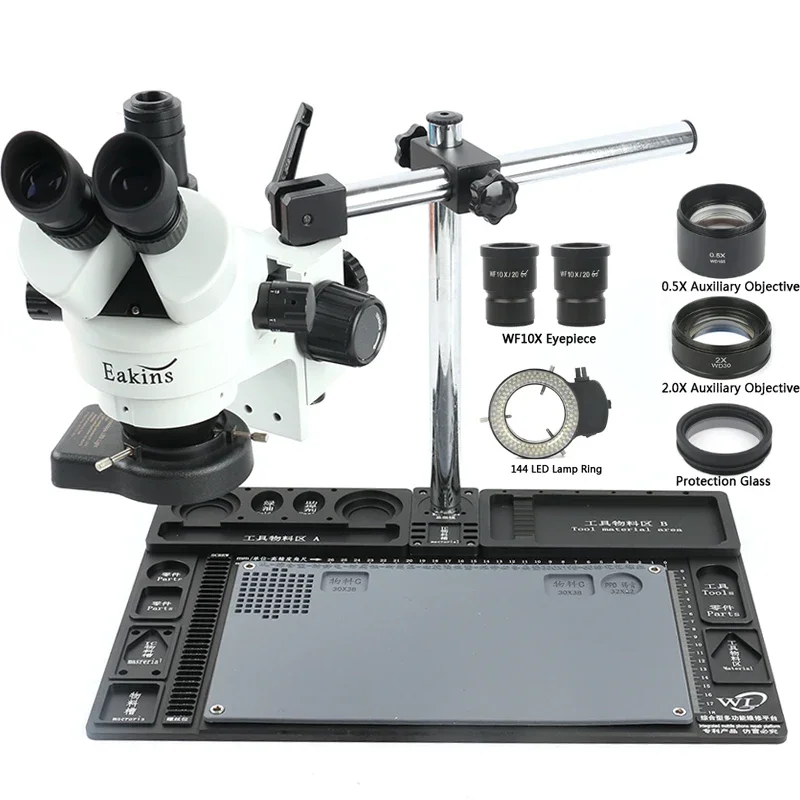 Big Multifunction Aluminum All - Stereo Trinocular Microscope Pcb ulasan dan harga