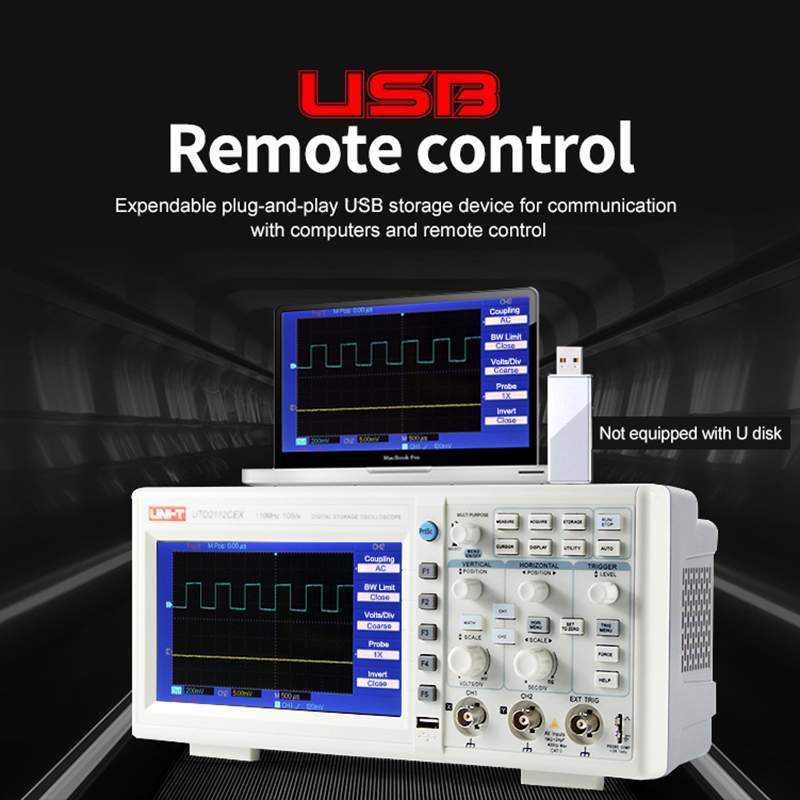 UNI-T Digital Oscilloscope UTD - Digital Storage Oscilloscope 100Mhz ulasan dan harga