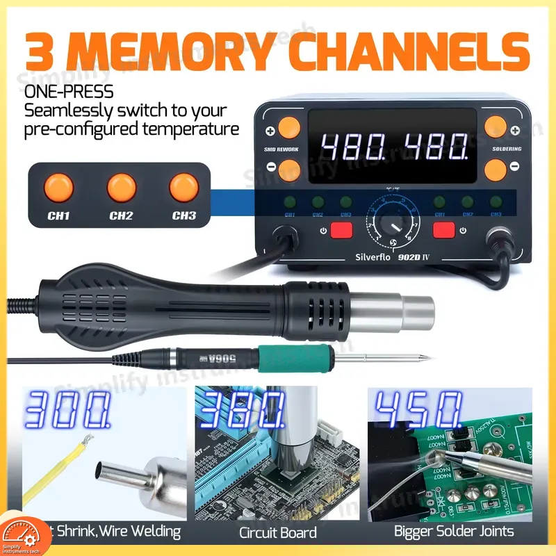 902D IV 775W Soldering Station - Hot Air Rework Station T12 ulasan dan harga